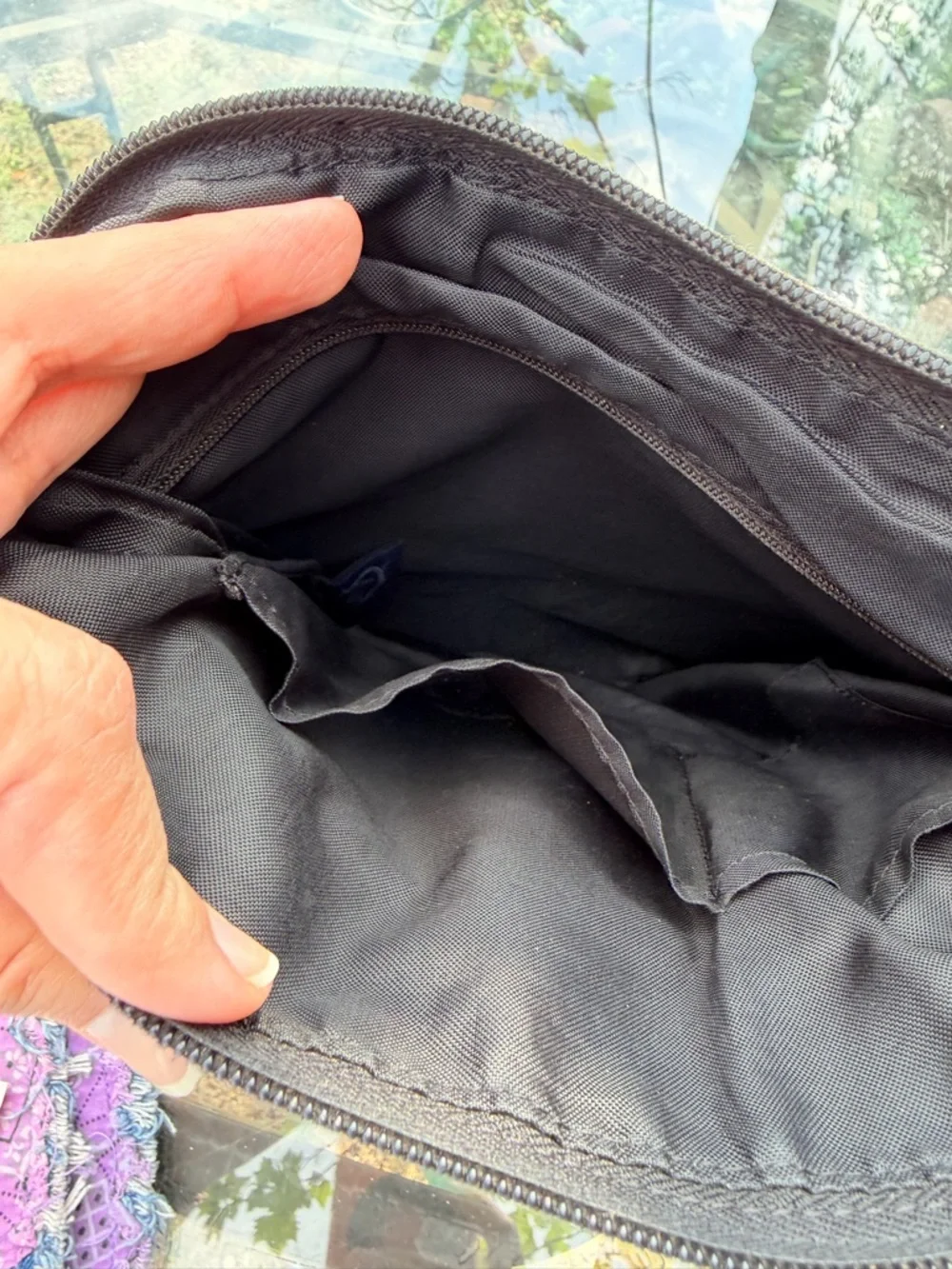 Bric’s Milano Black Nylon Crossbody Bag‎ Leather Trim Lightweight Travel Purse